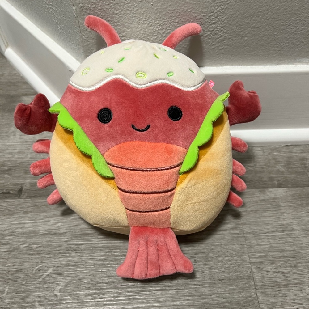 Squishmallows Lorono the‎ Lobster Roll, 7.5”